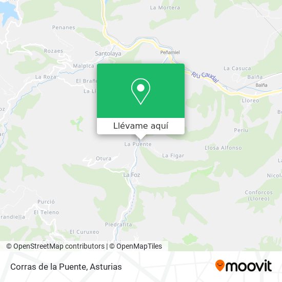 Mapa Corras de la Puente