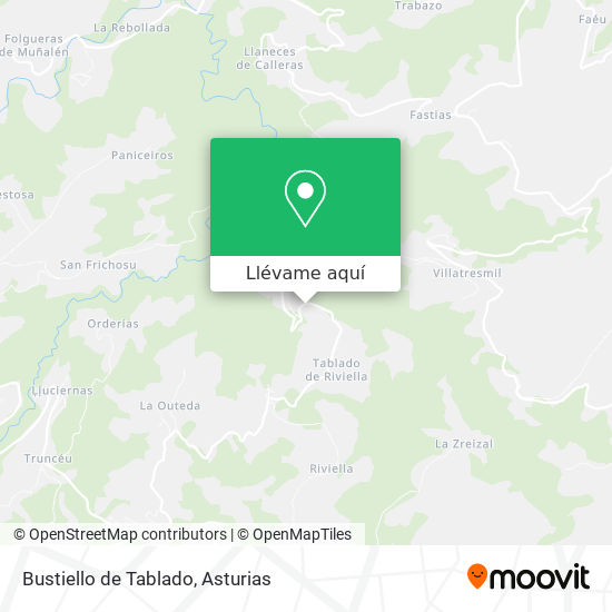 Mapa Bustiello de Tablado