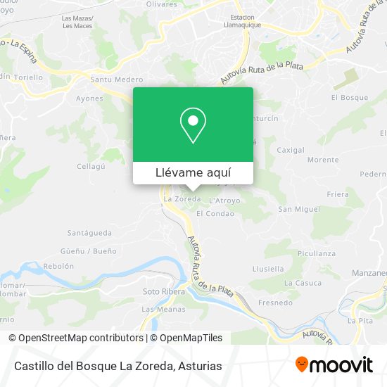 Mapa Castillo del Bosque La Zoreda