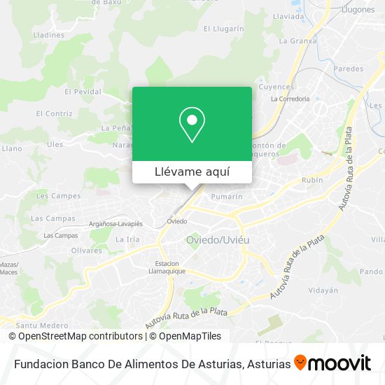 Mapa Fundacion Banco De Alimentos De Asturias