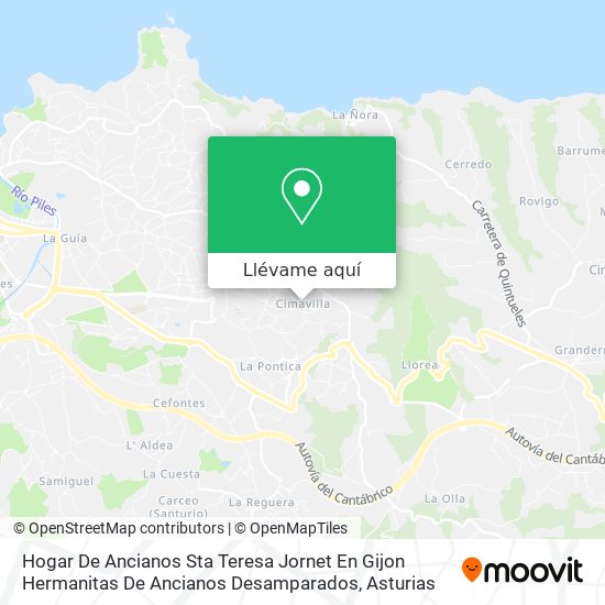 Mapa Hogar De Ancianos Sta Teresa Jornet En Gijon Hermanitas De Ancianos Desamparados