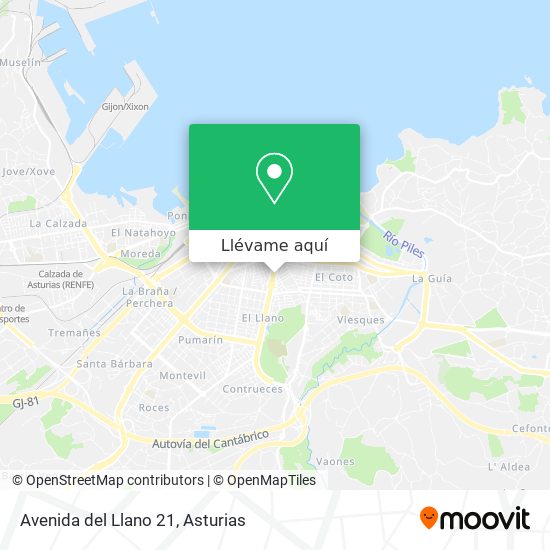 Mapa Avenida del Llano 21