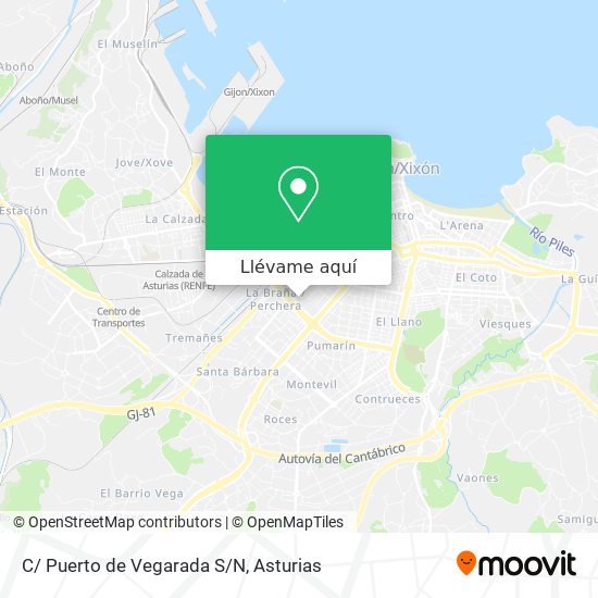 Mapa C/ Puerto de Vegarada S/N