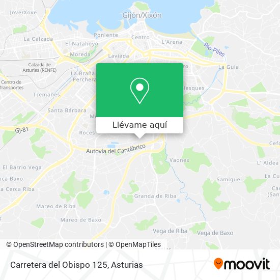 Mapa Carretera del Obispo 125