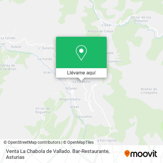 Mapa Venta La Chabola de Vallado. Bar-Restaurante