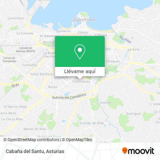 Mapa Cabaña del Santu