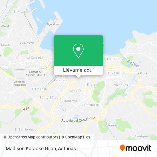 Mapa Madison Karaoke Gijón
