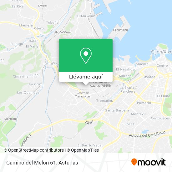 Mapa Camino del Melon 61