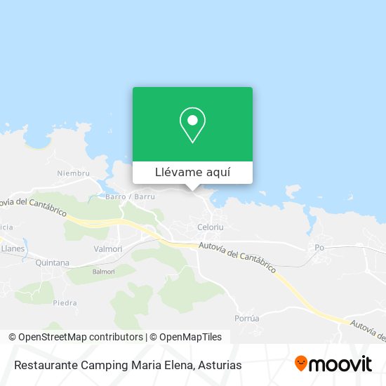 Mapa Restaurante Camping Maria Elena