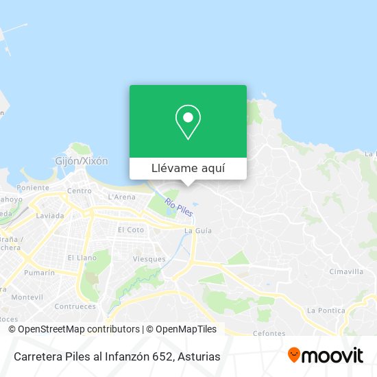 Mapa Carretera Piles al Infanzón 652