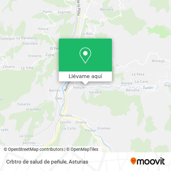 Mapa Crbtro de salud de peñule