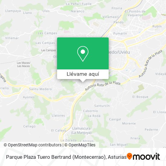 Mapa Parque Plaza Tuero Bertrand (Montecerrao)