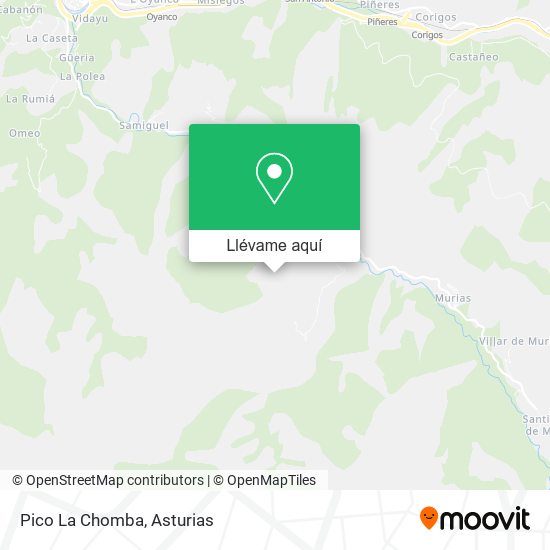 Mapa Pico La Chomba