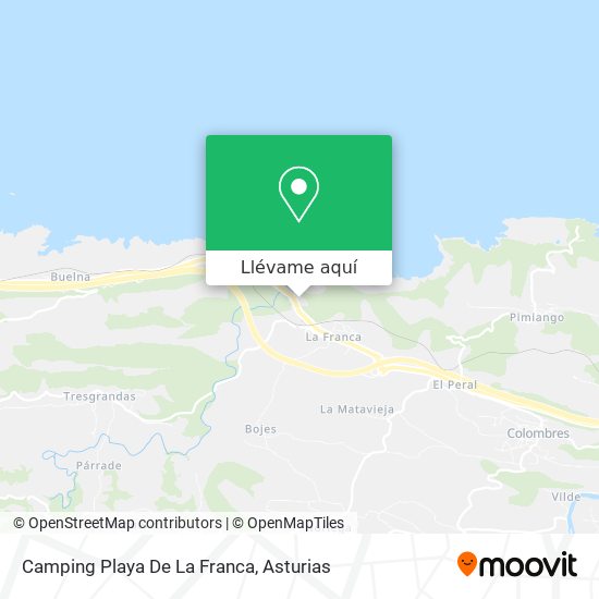 Mapa Camping Playa De La Franca