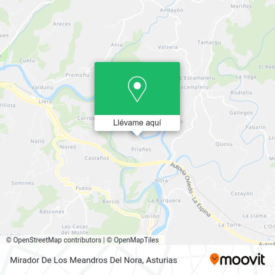 Mapa Mirador De Los Meandros Del Nora