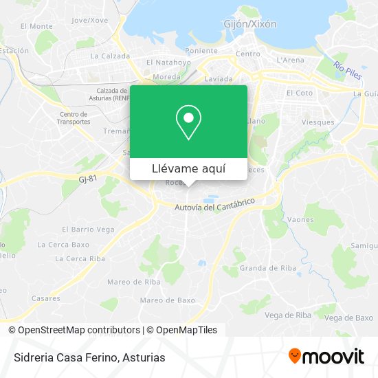 Mapa Sidreria Casa Ferino