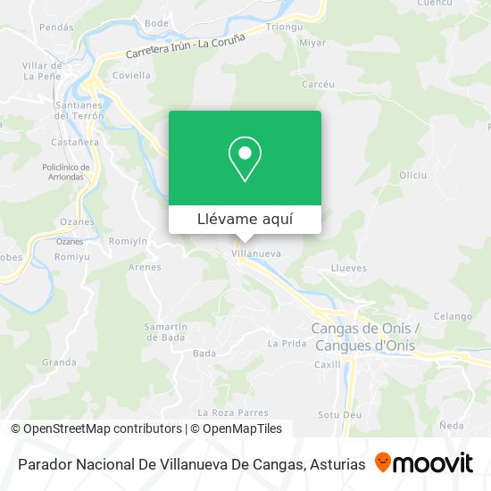 Mapa Parador Nacional De Villanueva De Cangas