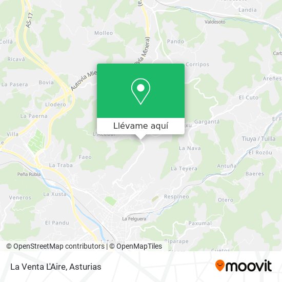 Mapa La Venta L'Aire