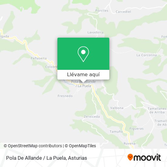 Mapa Pola De Allande / La Puela
