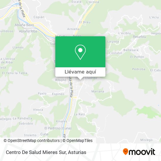 Mapa Centro De Salud Mieres Sur