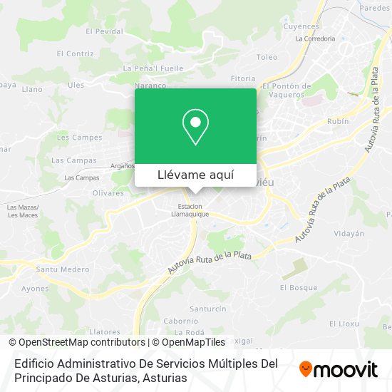 Mapa Edificio Administrativo De Servicios Múltiples Del Principado De Asturias