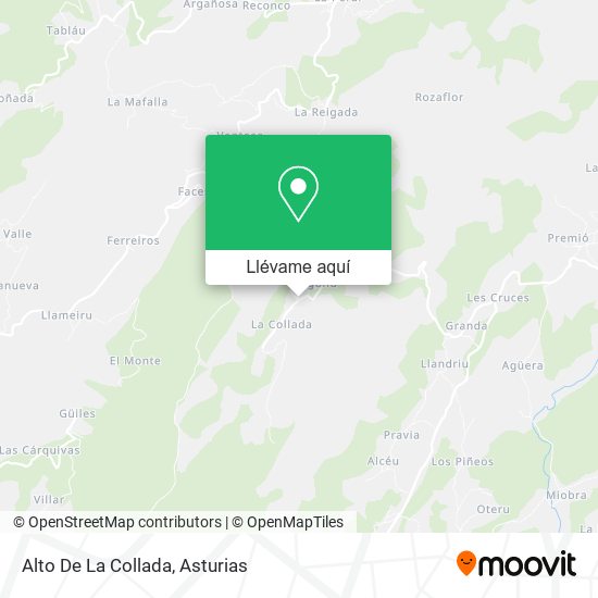 Mapa Alto De La Collada