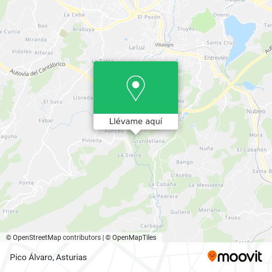 Mapa Pico Álvaro