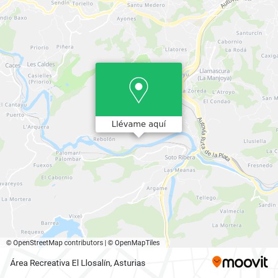 Mapa Área Recreativa El Llosalín