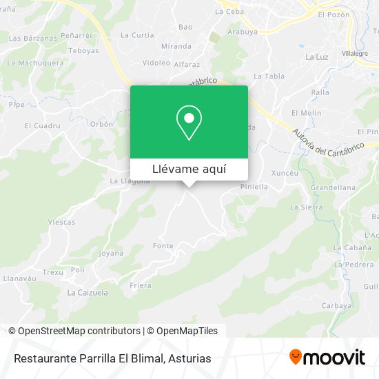 Mapa Restaurante Parrilla El Blimal