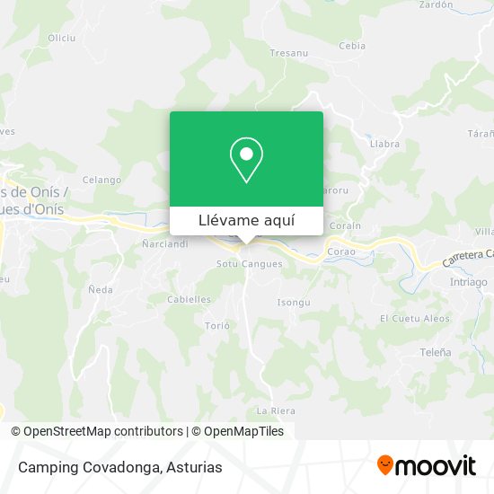 Mapa Camping Covadonga