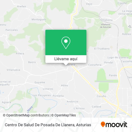 Mapa Centro De Salud De Posada De Llanera