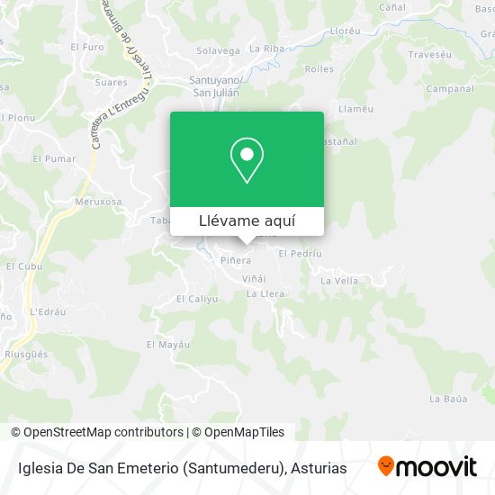 Mapa Iglesia De San Emeterio (Santumederu)