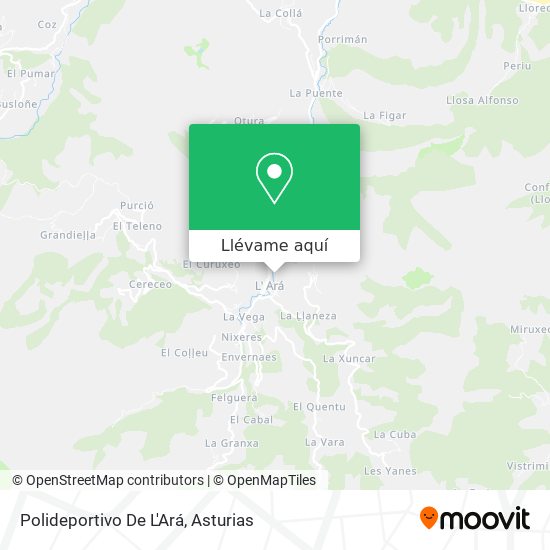 Mapa Polideportivo De L'Ará