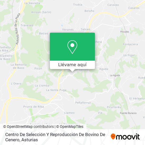 Mapa Centro De Selección Y Reproducción De Bovino De Cenero
