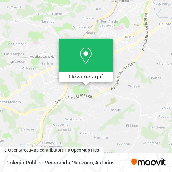 Mapa Colegio Público Veneranda Manzano