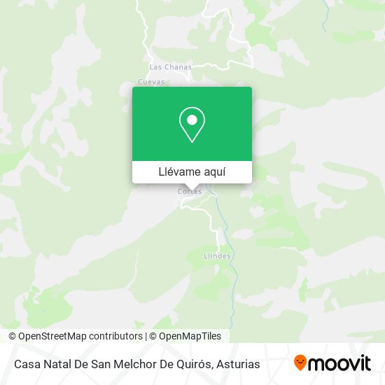 Mapa Casa Natal De San Melchor De Quirós