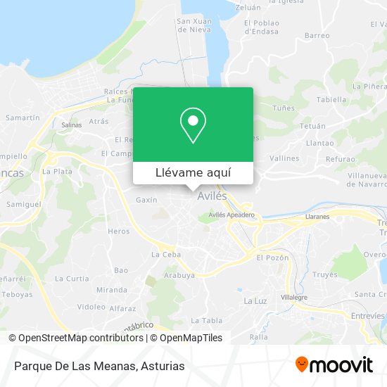 Mapa Parque De Las Meanas