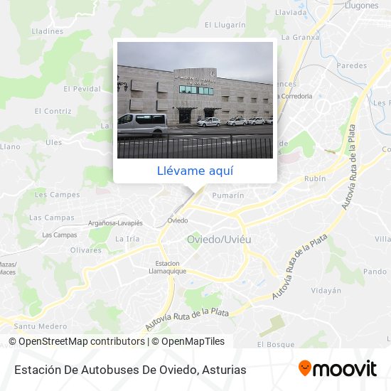 Mapa Estación De Autobuses De Oviedo
