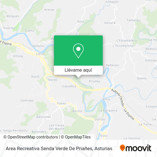 Mapa Area Recreativa Senda Verde De Priañes