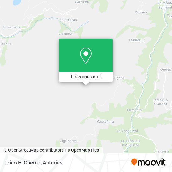 Mapa Pico El Cuerno