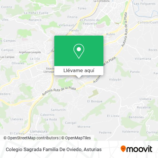 Mapa Colegio Sagrada Familia De Oviedo