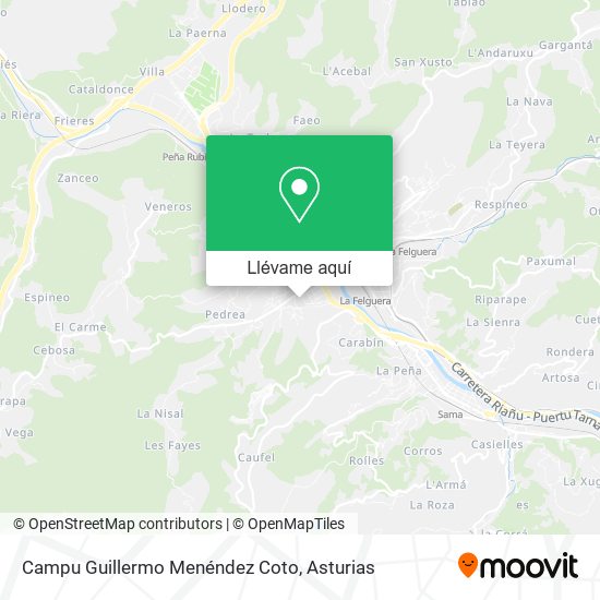 Mapa Campu Guillermo Menéndez Coto
