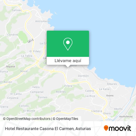 Mapa Hotel Restaurante Casona El Carmen