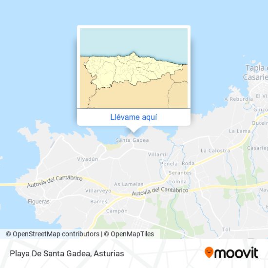Mapa Playa De Santa Gadea