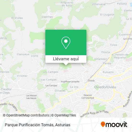 Mapa Parque Purificación Tomás