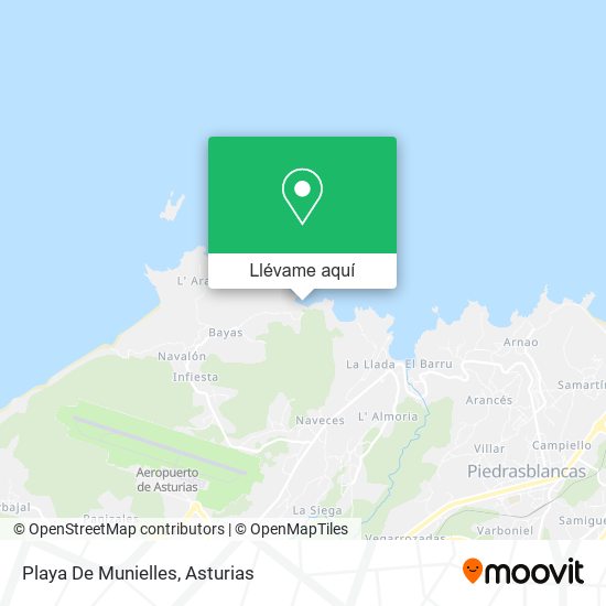 Mapa Playa De Munielles