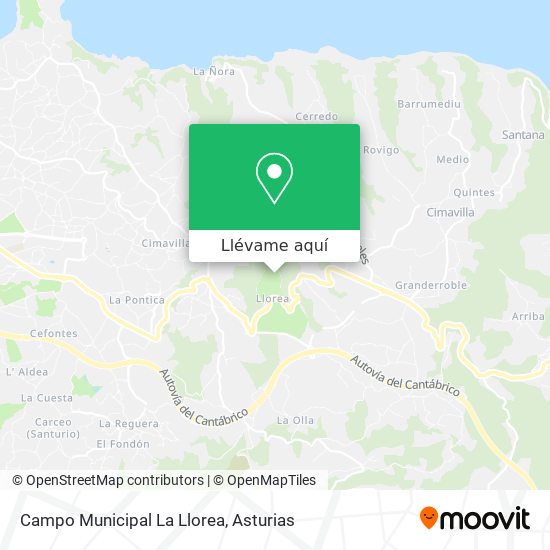 Mapa Campo Municipal La Llorea