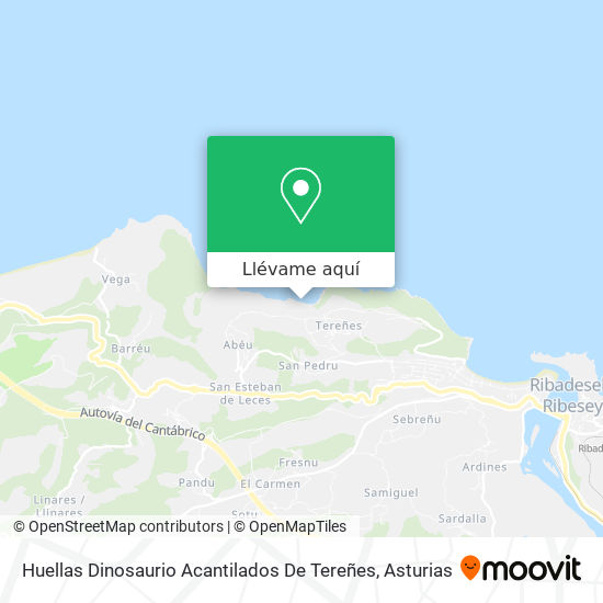 Mapa Huellas Dinosaurio Acantilados De Tereñes