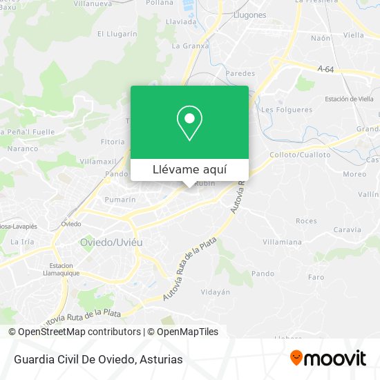 Mapa Guardia Civil De Oviedo