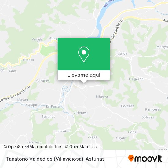 Mapa Tanatorio Valdedios (Villaviciosa)